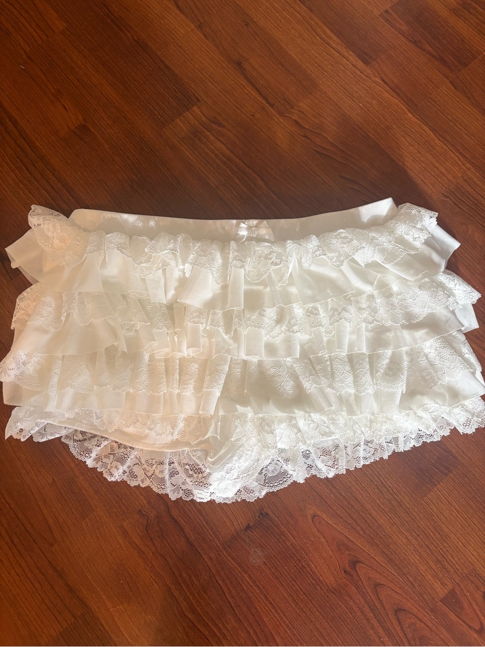 White Lace Ruffle Women’s Shorts